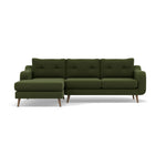 Phoebe Large Chaise Sofa - Large Chaise Sofa LHF Standard Back Grade B - Left Hand Facing Sterling Home 19 Plush Velvet Vine Weathered Oak