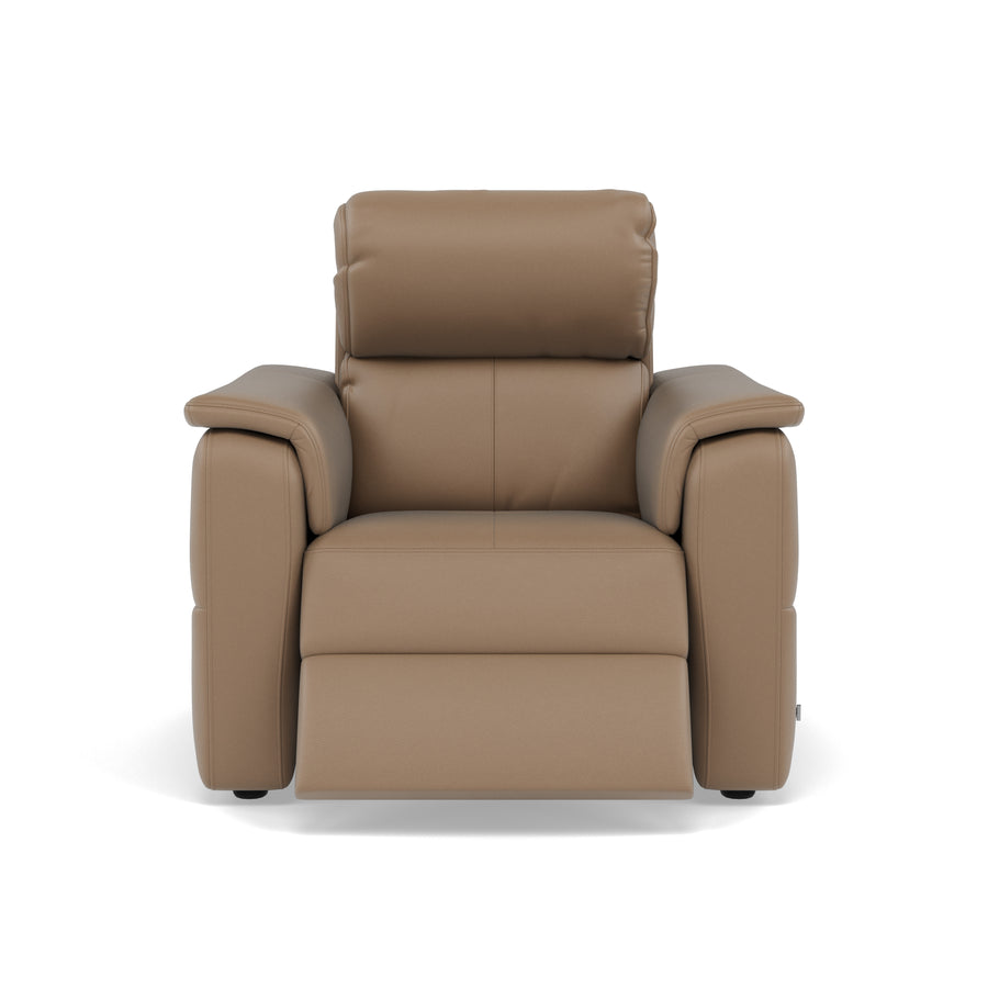 Nicoletti Giacomo Recliner Armchair - Power Recliner Chair Lumber Support CB Torello - Power With Power Headrest Footrest Lumbar & USB Sterling Home 1 Torello PS 312 Taupe