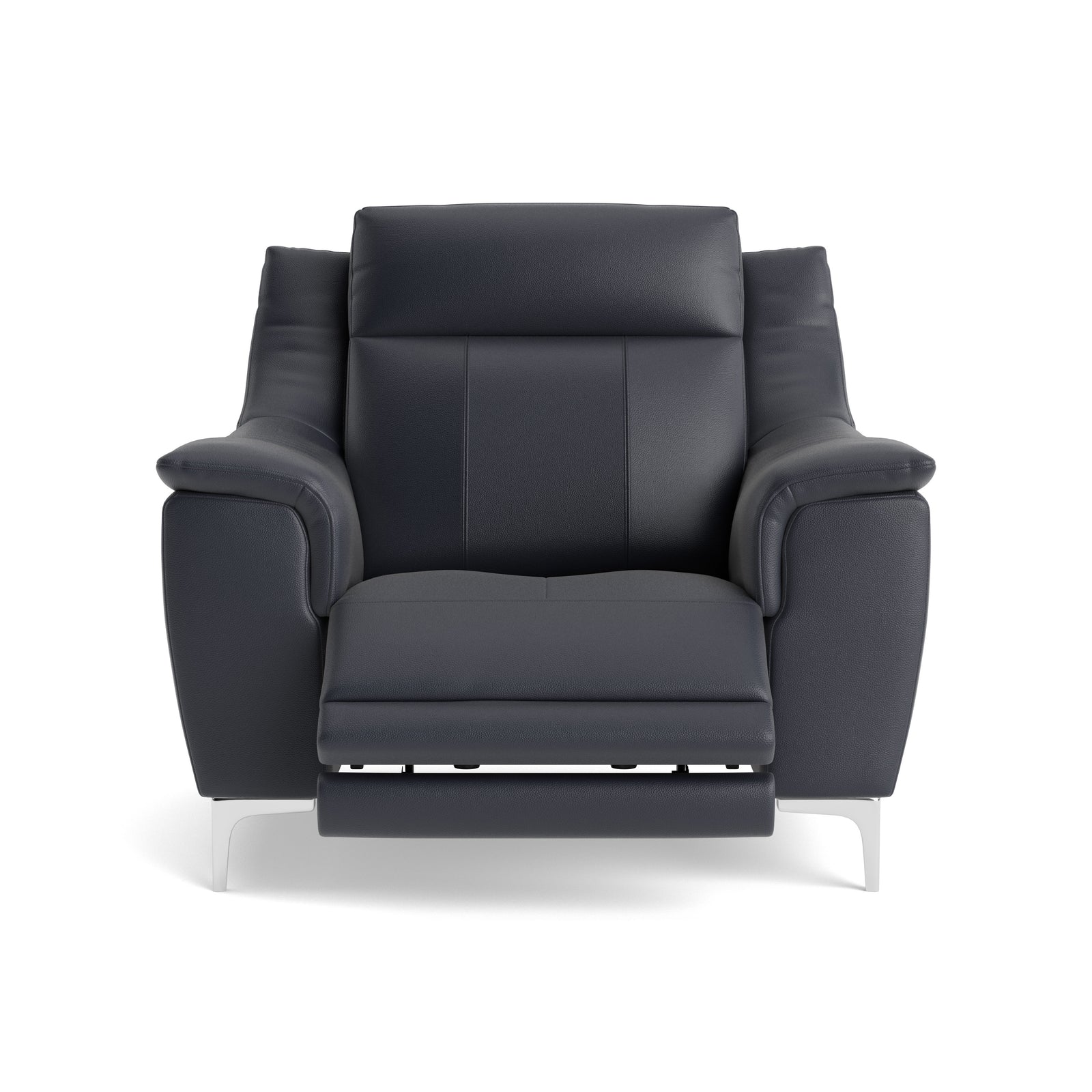 Nicoletti Carmen Recliner Armchair - Power Recliner Chair CB - Power Recliner with USB Sterling Home 6 Feet: Shiny Metal Torello PS Blu -S 81