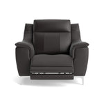 Nicoletti Carmen Recliner Armchair - Power Recliner Chair CB - Power Recliner with USB Sterling Home 5 Feet: Shiny Metal Torello PS Chocol -S 91