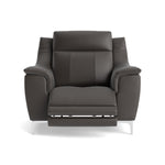 Nicoletti Carmen Recliner Armchair - Power Recliner Chair CB - Power Recliner with USB Sterling Home 1 Feet: Shiny Metal Torello PS Grigio Scuro 327