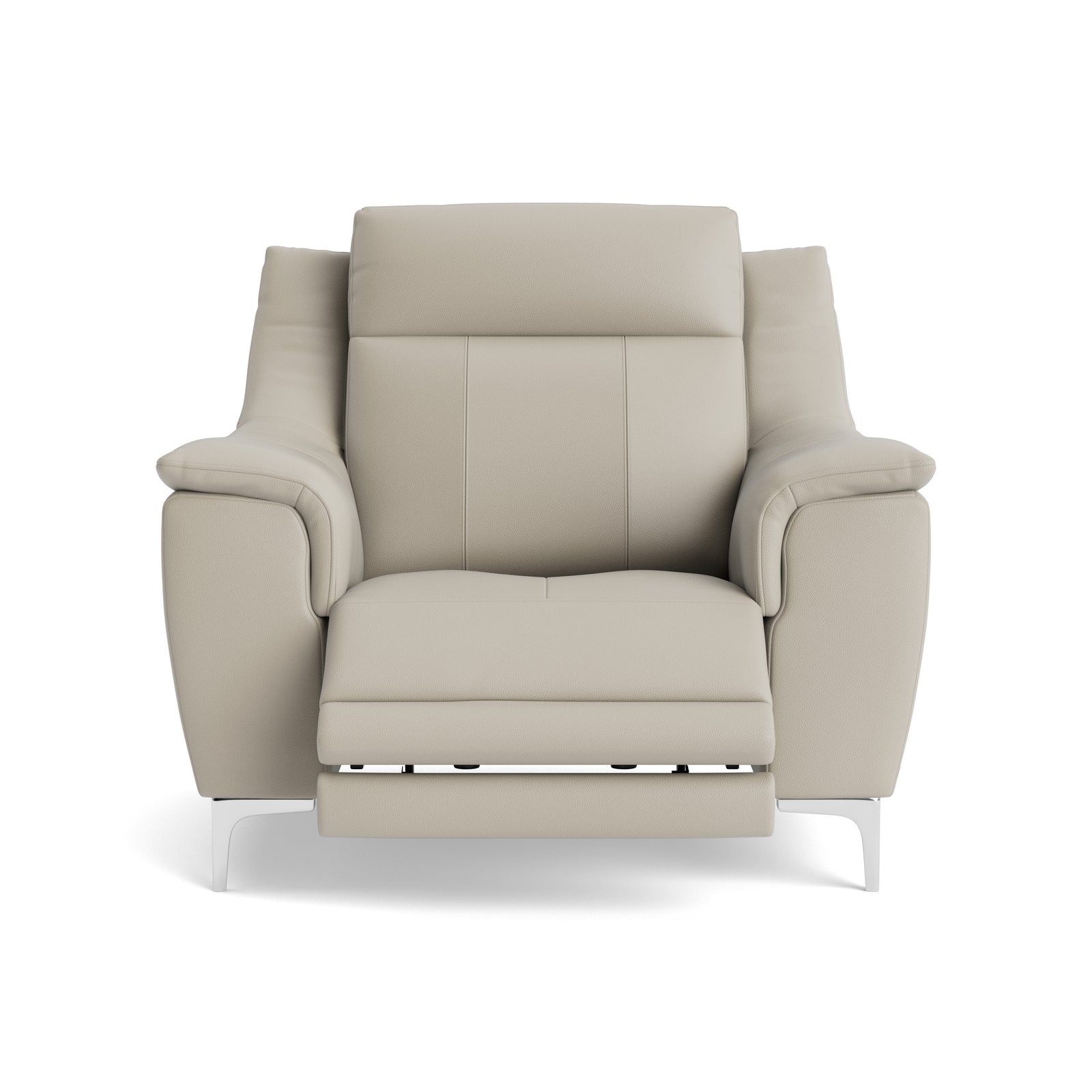 Nicoletti Carmen Recliner Armchair - Power Recliner Chair CB - Power Recliner with USB Sterling Home 7 Feet: Shiny Metal Torello PS Tortora 328