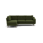 Phoebe Corner Sofa - Corner Group LHF Grade B - Left Hand Facing Corner Sofas Sterling Home 25 Plush Velvet Vine American Walnut