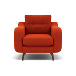 Phoebe Armchair - Chair Grade B Sterling Home 10 Plush Velvet Paprika American Walnut