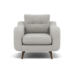 Phoebe Armchair - Chair Grade B Sterling Home 14 Plush Velvet Silver American Walnut