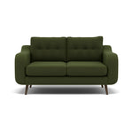 Phoebe 2 Seater Sofa - Small Sofa Standard Back Grade B 2 Seater Sofas Sterling Home 21 Plush Velvet Vine American Walnut