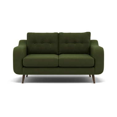 Phoebe 2 Seater Sofa - Small Sofa Standard Back Grade B 2 Seater Sofas Sterling Home 24 Plush Velvet Vine American Walnut