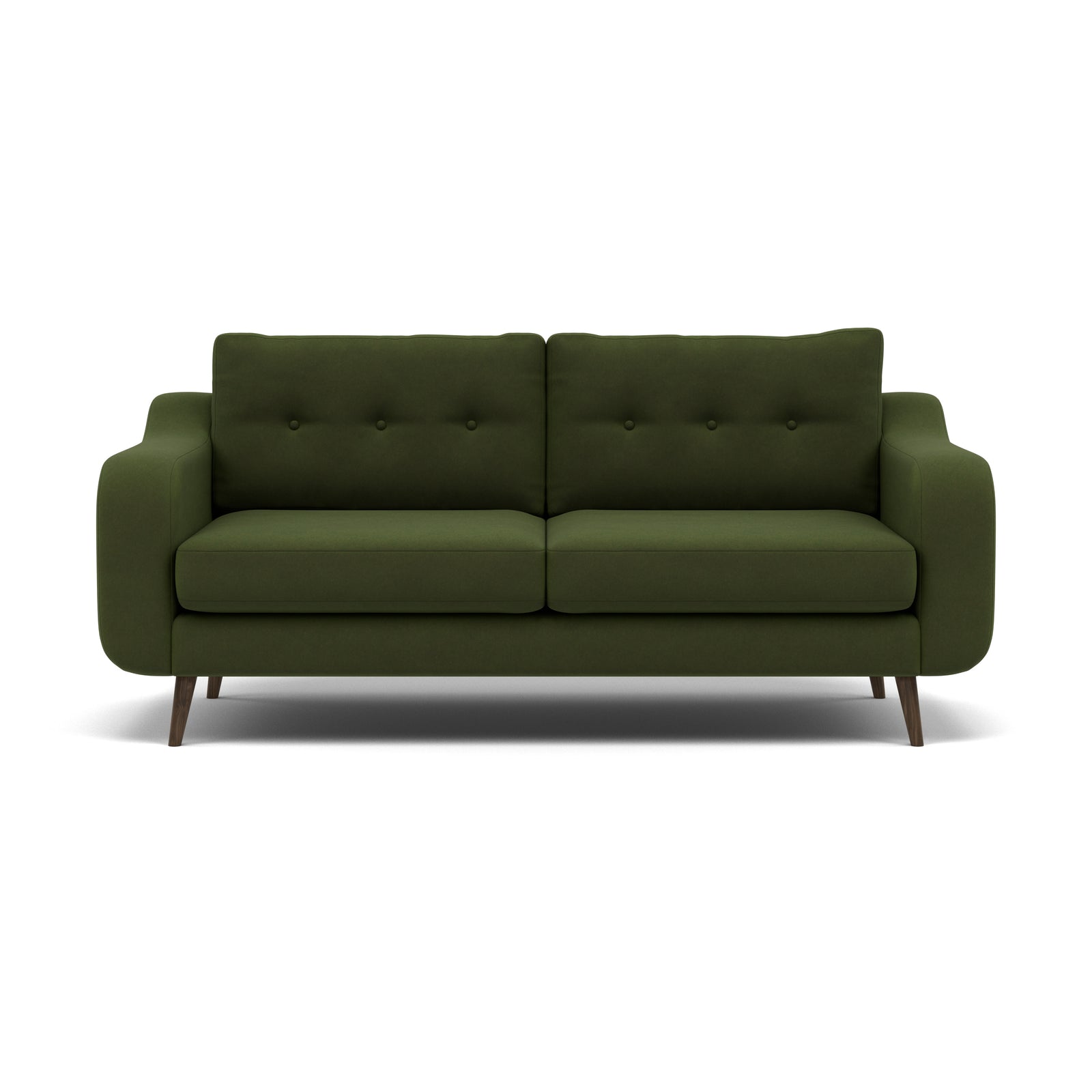 Phoebe 3 Seater Sofa - Large Sofa Standard Back Grade B 3 Seater Sofas Sterling Home 21 Plush Velvet Vine American Walnut
