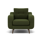 Phoebe Armchair - Chair Grade B Sterling Home 22 Plush Velvet Vine American Walnut