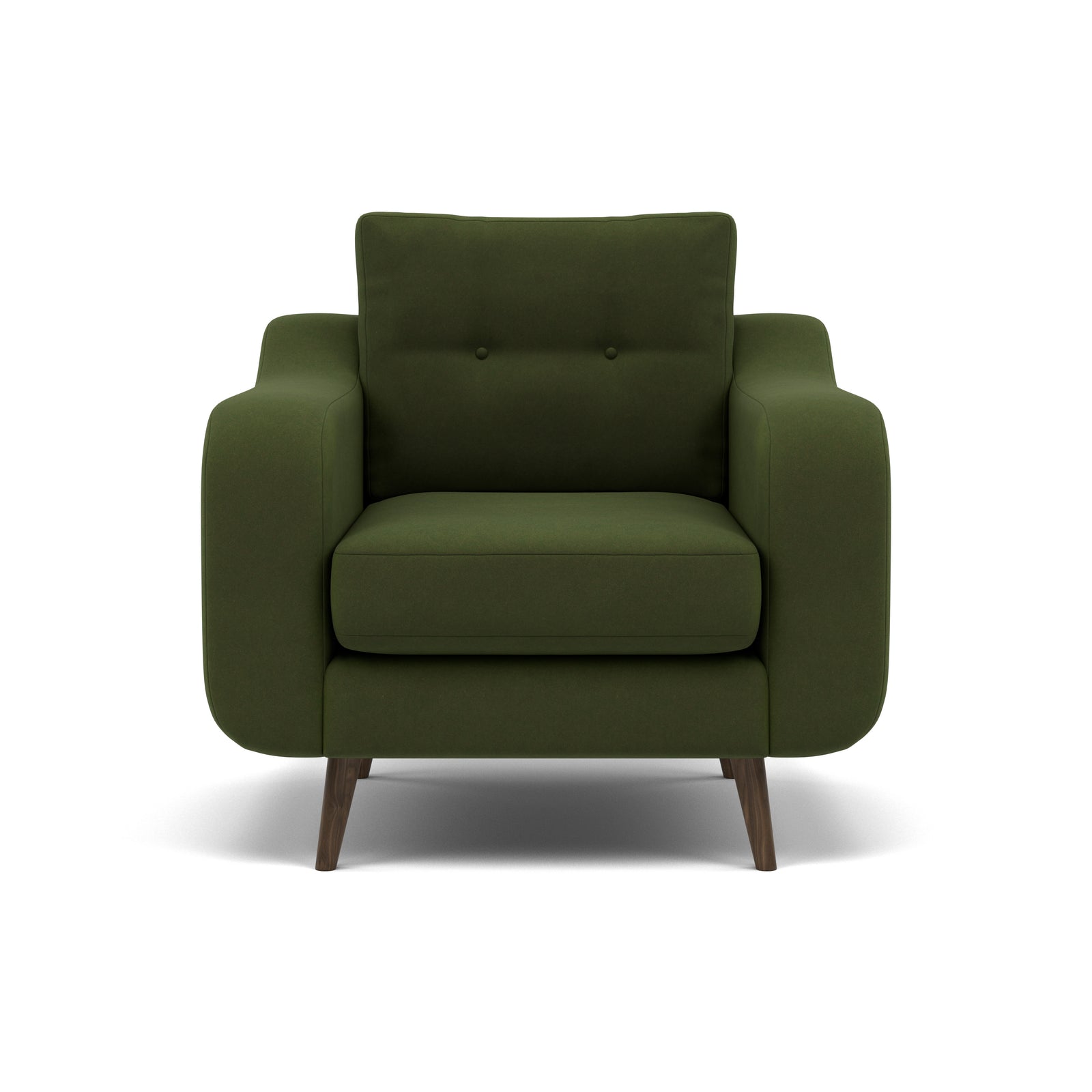 Phoebe Armchair - Chair Grade B Sterling Home 18 Plush Velvet Vine American Walnut