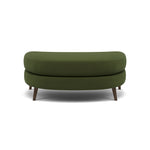 Phoebe Oval Footstool - Oval Cuddler Stool Grade B Footstools Sterling Home 19 Plush Velvet Vine American Walnut