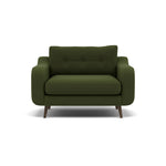 Phoebe Loveseat - Snuggler Chair Grade B Loveseats Sterling Home 25 Plush Velvet Vine American Walnut