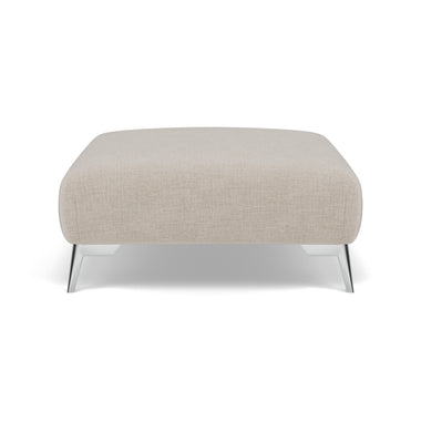 Chilton Footstool - Designer Stool Fabric Footstools Sterling Home 10 Chrome Feet Kobe Smoke