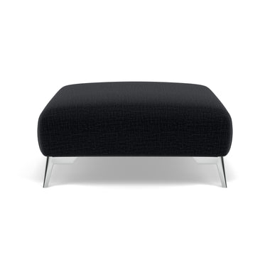 Chilton Footstool - Designer Stool Fabric Footstools Sterling Home 11 Chrome Feet Kobe Charcoal