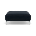 Chilton Footstool - Designer Stool Fabric Footstools Sterling Home 12 Chrome Feet Kobe Ink