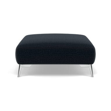Chilton Footstool - Designer Stool Fabric Footstools Sterling Home 12 Chrome Feet Kobe Ink