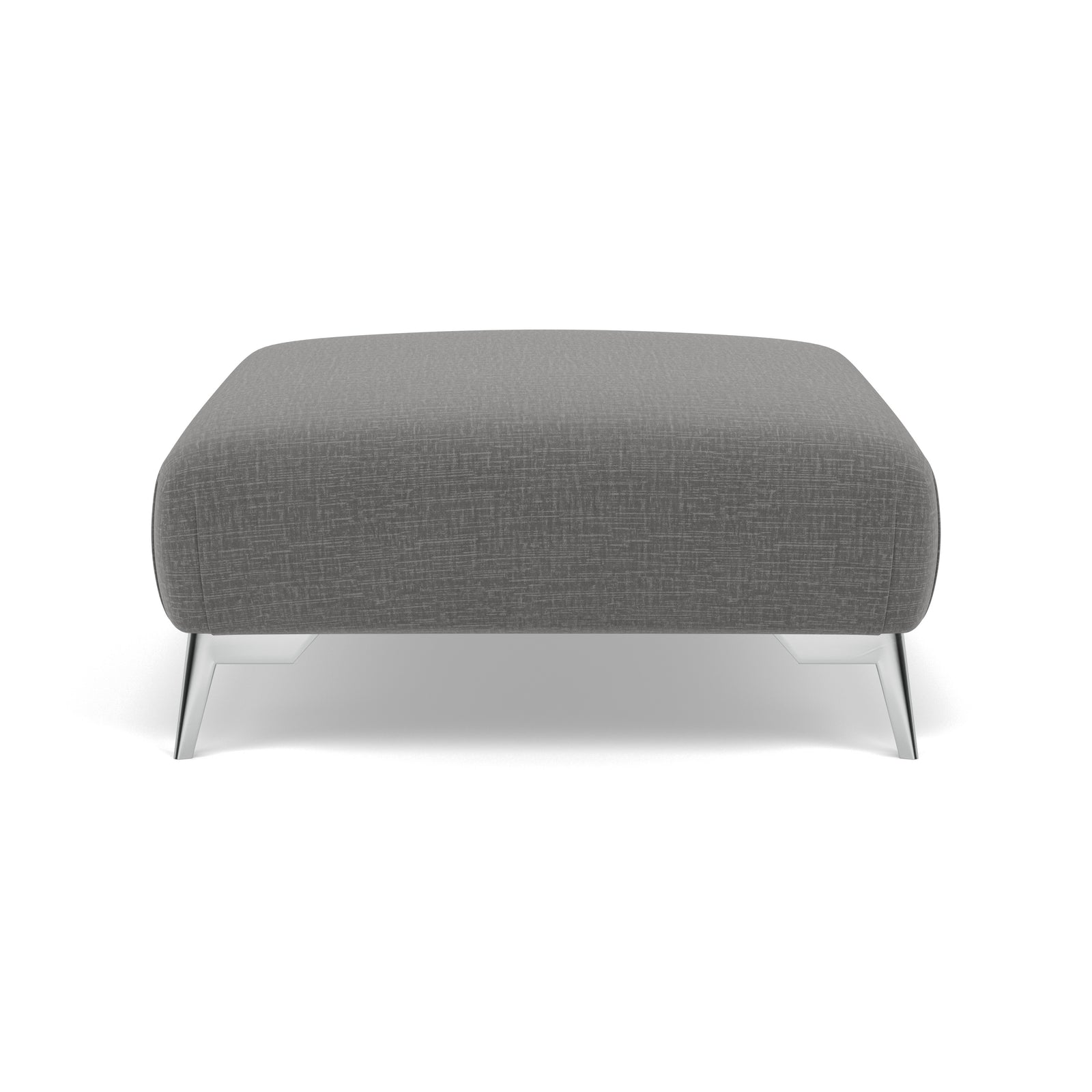 Chilton Footstool - Designer Stool Fabric Footstools Sterling Home 13 Chrome Feet Kobe Lead