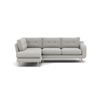 Phoebe Corner Sofa - Corner Group LHF Grade B - Left Hand Facing Corner Sofas Sterling Home 21 Plush Velvet Silver Chrome