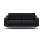 Phoebe 3 Seater Sofa - Large Sofa Standard Back Grade B 3 Seater Sofas Sterling Home 14 Plush Velvet Charcoal Chrome