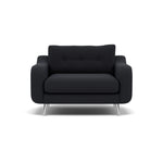 Phoebe Loveseat - Snuggler Chair Grade B Loveseats Sterling Home 12 Plush Velvet Charcoal Chrome