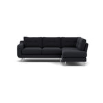 Phoebe Corner Sofa - Corner Group RHF Grade B - Right Hand Facing Corner Sofas Sterling Home 9 Plush Velvet Charcoal Chrome