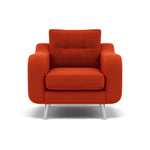 Phoebe Armchair - Chair Grade B Sterling Home 13 Plush Velvet Paprika Chrome
