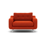 Phoebe Loveseat - Snuggler Chair Grade B Loveseats Sterling Home 18 Plush Velvet Paprika Chrome