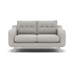 Phoebe 2 Seater Sofa - Small Sofa Standard Back Grade B 2 Seater Sofas Sterling Home 20 Plush Velvet Silver Chrome