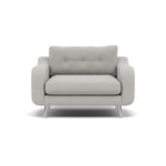 Phoebe Loveseat - Snuggler Chair Grade B Loveseats Sterling Home 21 Plush Velvet Silver Chrome