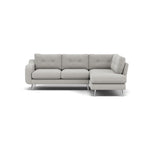 Phoebe Corner Sofa - Corner Group RHF Grade B - Right Hand Facing Corner Sofas Sterling Home 18 Plush Velvet Silver Chrome