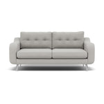 Phoebe 3 Seater Sofa - Large Sofa Standard Back Grade B 3 Seater Sofas Sterling Home 23 Plush Velvet Silver Chrome