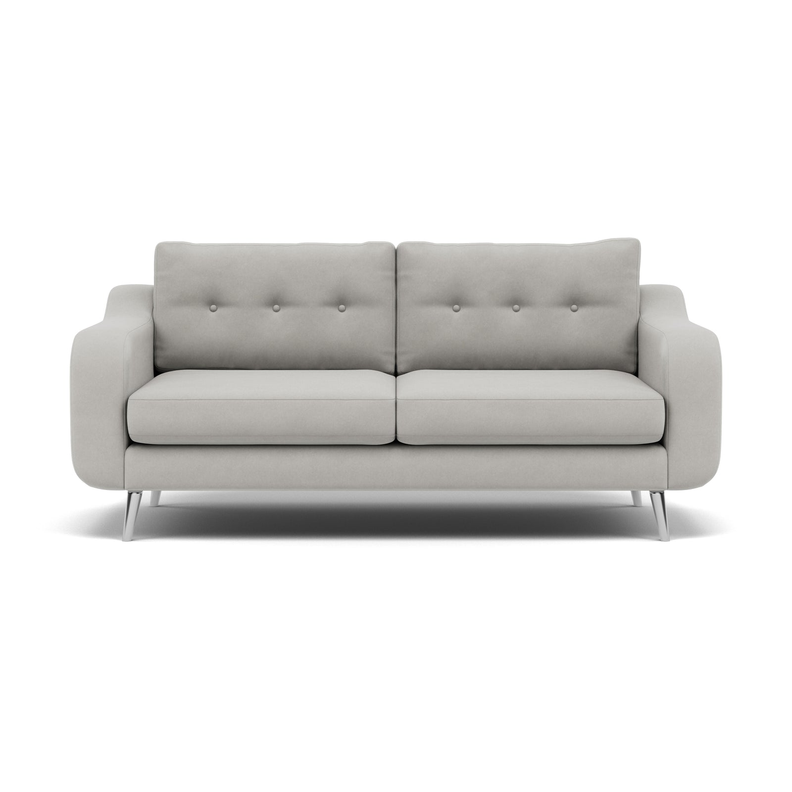 Phoebe 3 Seater Sofa - Large Sofa Standard Back Grade B 3 Seater Sofas Sterling Home 20 Plush Velvet Silver Chrome