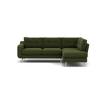 Phoebe Corner Sofa - Corner Group RHF Grade B - Right Hand Facing Corner Sofas Sterling Home 22 Plush Velvet Vine Chrome