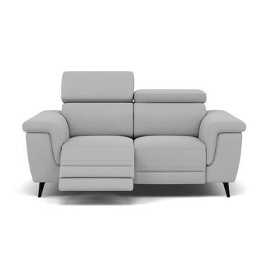 Sparta 2 Seater Recliner Sofa - 2 Str W/ 2 Power Recliner W/ 2 Ratchet Headrest Fabric - Power with Manual Headrest 2 Seater Sofas Sterling Home 6 CU9102-5-UK Oxford Silver