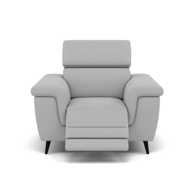 Sparta Recliner Armchair - Chair W/ Power Recliner W/ Ratchet Headrest Fabric - Power with Manual Headrest Sterling Home 6 CU9102-5-UK Oxford Silver