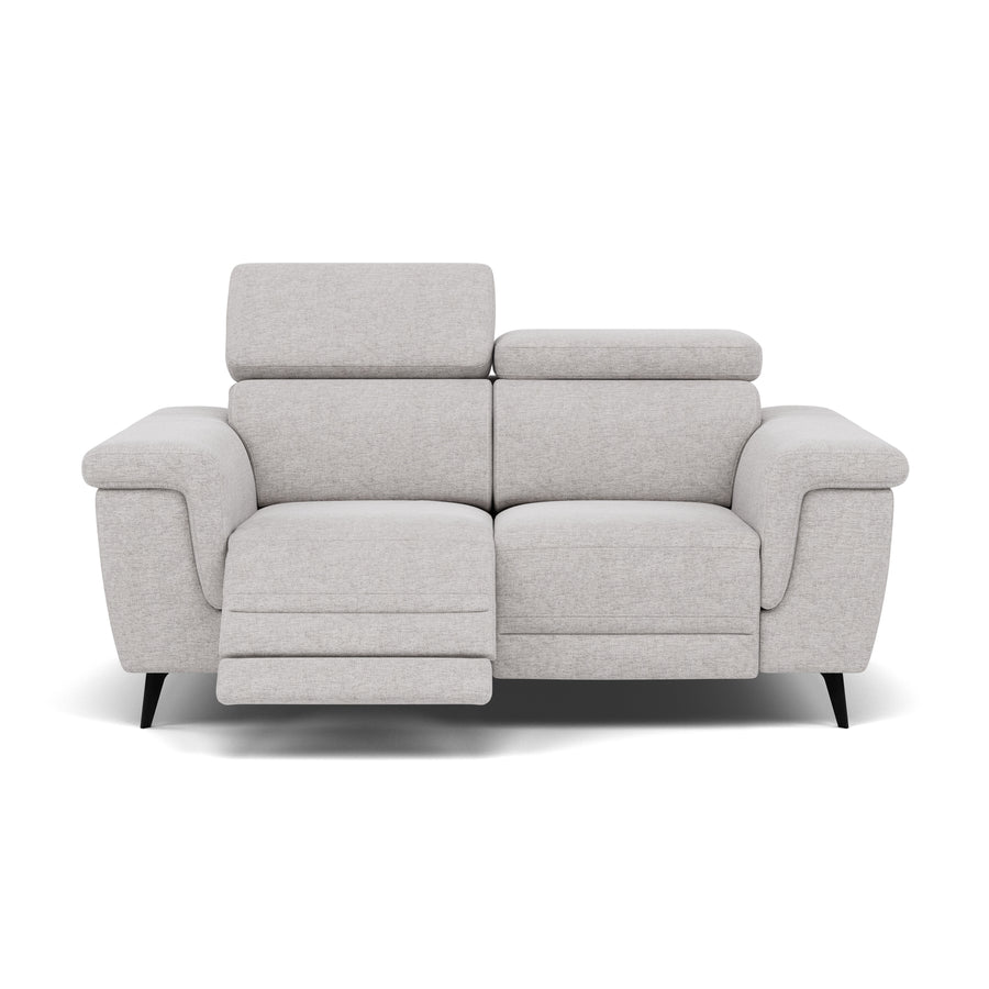 Sparta 2 Seater Recliner Sofa - 2 Str W/ 2 Power Recliner W/ 2 Ratchet Headrest Fabric - Power with Manual Headrest