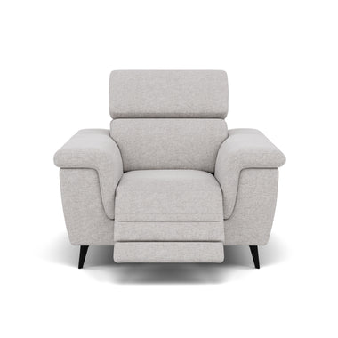 Sparta Recliner Armchair - Chair W/ Power Recliner W/ Ratchet Headrest Fabric - Power with Manual Headrest Sterling Home 1 KB-1280-UK Darwin Silver