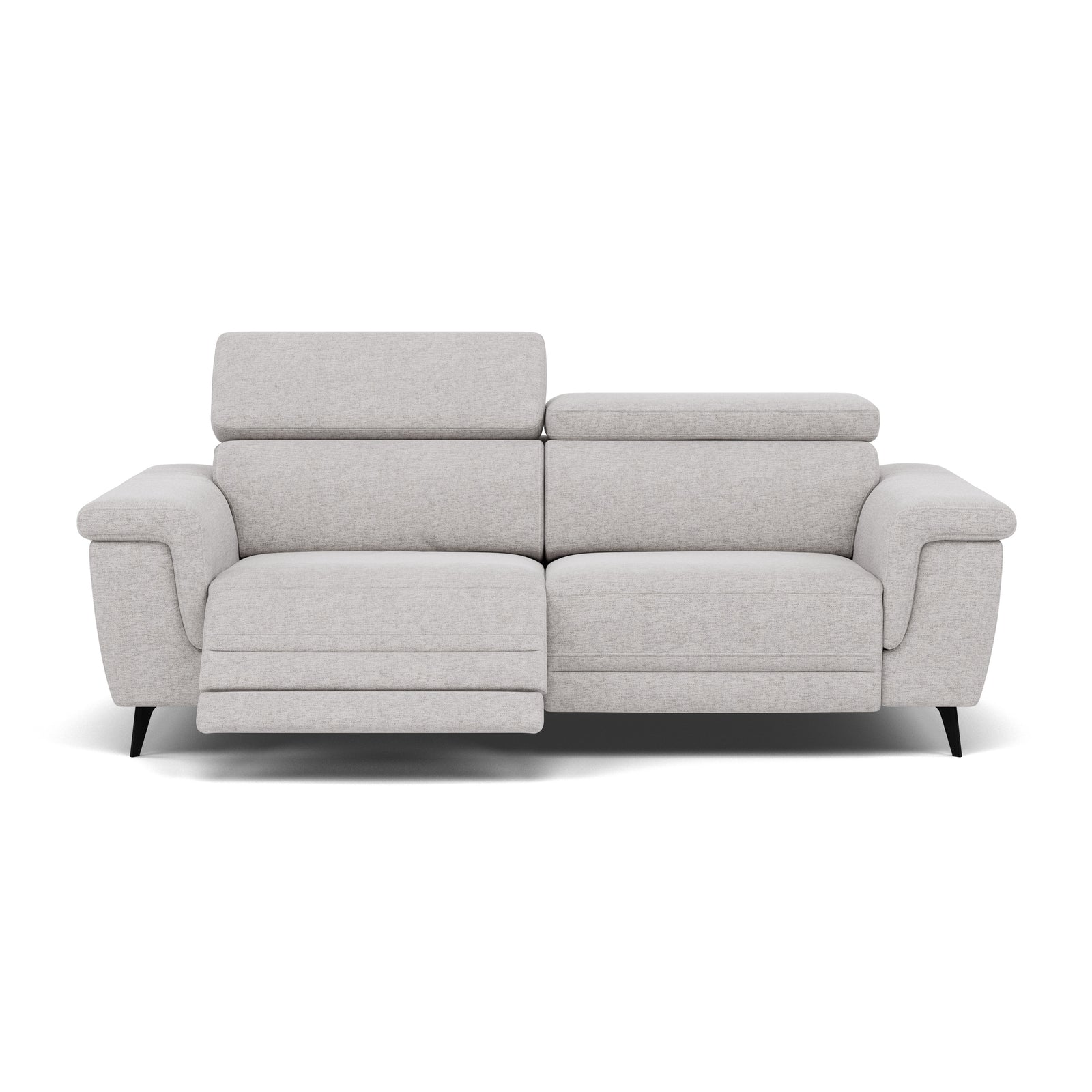 Sparta 3 Seater Recliner Sofa - 3 Str W/ 2 Power Recliner W/ 2 Ratchet Headrest Fabric - Power with Manual Headrest 3 Seater Sofas Sterling Home 1 KB-1280-UK Darwin Silver