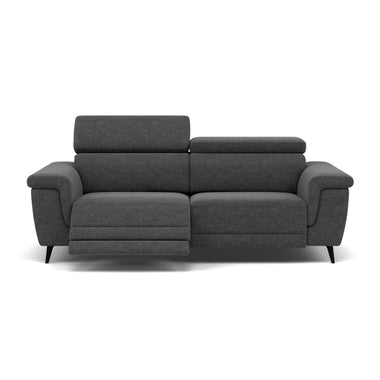 Sparta 3 Seater Recliner Sofa - 3 Str W/ 2 Power Recliner W/ 2 Ratchet Headrest Fabric - Power with Manual Headrest 3 Seater Sofas Sterling Home 3 KB-1281-UK Darwin Charcoal