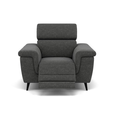 Sparta Recliner Armchair - Chair W/ Power Recliner W/ Ratchet Headrest Fabric - Power with Manual Headrest Sterling Home 3 KB-1281-UK Darwin Charcoal