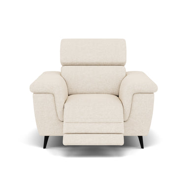 Sparta Recliner Armchair - Chair W/ Power Recliner W/ Ratchet Headrest Fabric - Power with Manual Headrest Sterling Home 4 KB-1285-UK Darwin Ivory
