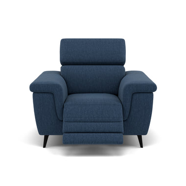 Sparta Recliner Armchair - Chair W/ Power Recliner W/ Ratchet Headrest Fabric - Power with Manual Headrest Sterling Home 8 KB-1290-UK Amigo Navy