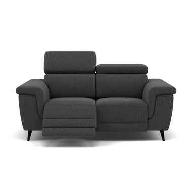 Sparta 2 Seater Recliner Sofa - 2 Str W/ 2 Power Recliner W/ 2 Ratchet Headrest Fabric - Power with Manual Headrest 2 Seater Sofas Sterling Home 7 KB-1295-UK Amigo Coal