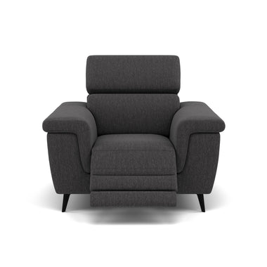 Sparta Recliner Armchair - Chair W/ Power Recliner W/ Ratchet Headrest Fabric - Power with Manual Headrest Sterling Home 7 KB-1295-UK Amigo Coal