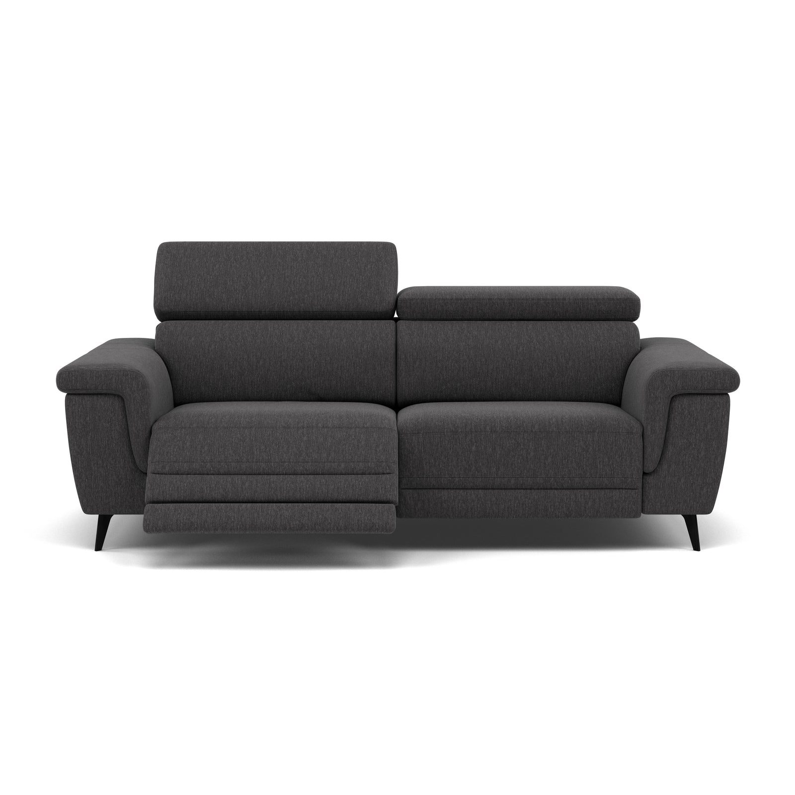 Sparta 3 Seater Recliner Sofa - 3 Str W/ 2 Power Recliner W/ 2 Ratchet Headrest Fabric - Power with Manual Headrest 3 Seater Sofas Sterling Home 7 KB-1295-UK Amigo Coal
