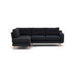 Phoebe Corner Sofa - Corner Group LHF Grade B - Left Hand Facing Corner Sofas Sterling Home 11 Plush Velvet Charcoal Natural