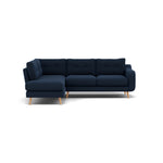 Phoebe Corner Sofa - Corner Group LHF Grade B - Left Hand Facing Corner Sofas Sterling Home 14 Plush Velvet Indigo Natural
