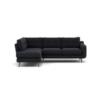 Phoebe Corner Sofa - Corner Group LHF Grade B - Left Hand Facing Corner Sofas Sterling Home 10 Plush Velvet Charcoal Weathered Oak