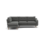 Phoebe Corner Sofa - Corner Group LHF Grade B - Left Hand Facing Corner Sofas Sterling Home 22 Plush Velvet Slate Weathered Oak