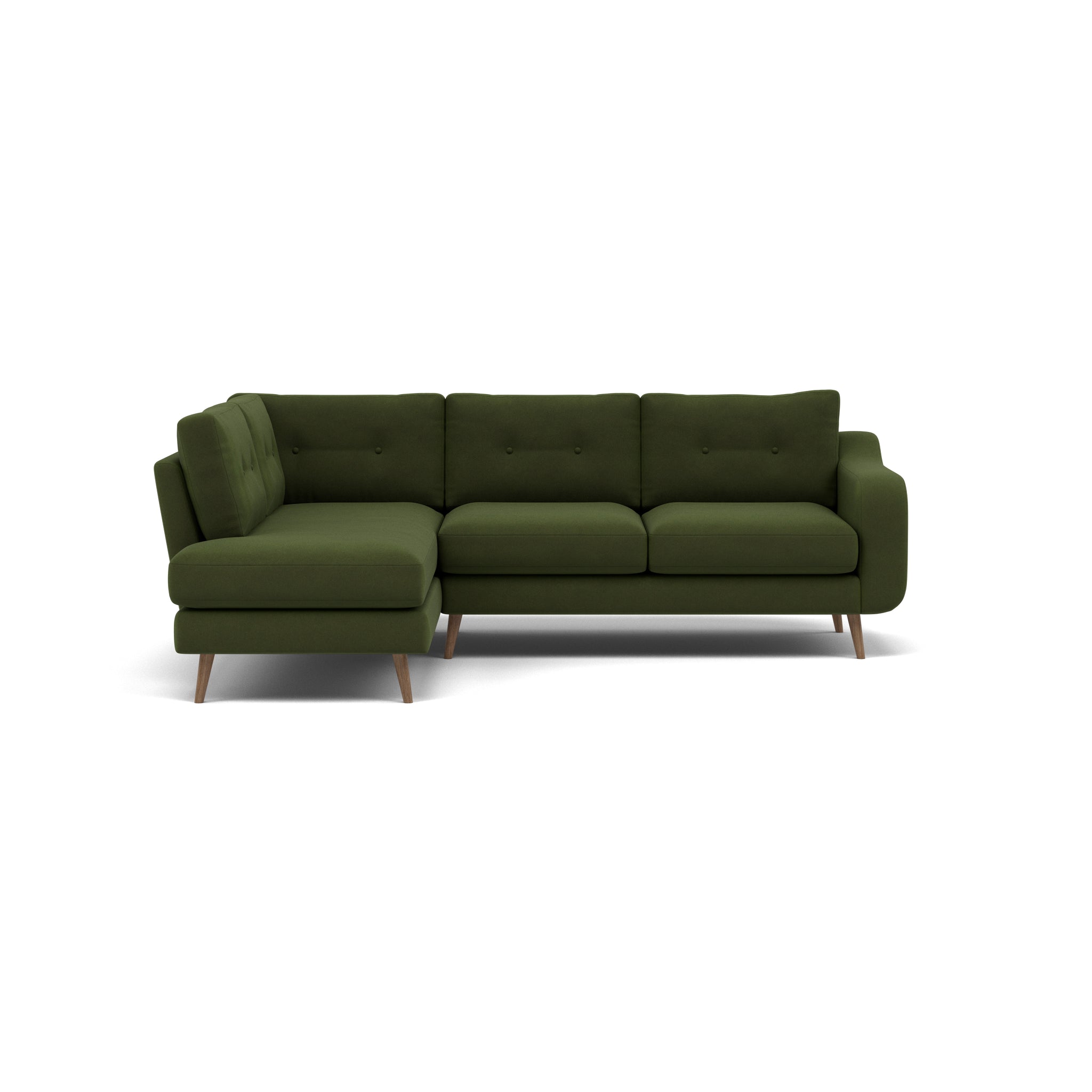 Phoebe Corner Sofa - Corner Group LHF Grade B - Left Hand Facing Corner Sofas Sterling Home 25 Plush Velvet Vine Weathered Oak